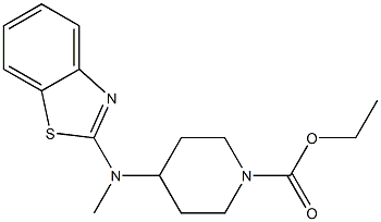 4-(BENZOTHIAZOL-2-YL-METHYL-AMINO)-PIPERIDINE-1-CARBOXYLIC ACID ETHYL ESTER(WXG02237) Structure