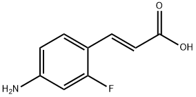 (E)-3-(4-amino-2-fluorophenyl)acrylic acid 구조식 이미지