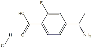 (S)-4-(1-Aminoethyl)-2-fluorobenzoic acid hydrochloride Structure