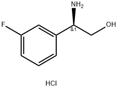 (2R)-2-AMINO-2-(3-FLUOROPHENYL)ETHAN-1-OL HCL Structure