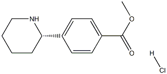 (S)-Methyl 4-(piperidin-2-yl)benzoate hydrochloride 구조식 이미지