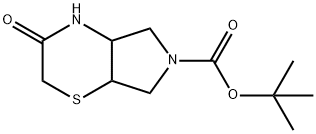 Cis-Tert-Butyl 3-Oxohexahydropyrrolo[3,4-B][1,4]Thiazine-6(2H)-Carboxylate 구조식 이미지