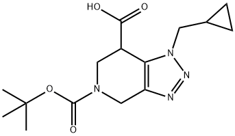 5-(Tert-Butoxycarbonyl)-1-(Cyclopropylmethyl)-4,5,6,7-Tetrahydro-1H-[1,2,3]Triazolo[4,5-C]Pyridine-7-Carboxylic Acid Structure