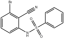 N-(3-bromo-2-cyanophenyl)-benzenesulfonamide 구조식 이미지