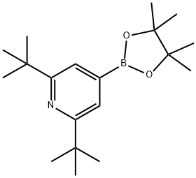 2,6-di-tert-butyl-4-(4,4,5,5-tetramethyl-1,3,2-dioxaborolan-2-yl)pyridine Structure