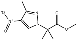 methyl 2-methyl-2-(3-methyl-4-nitro-1H-pyrazol-1-yl)propanoate 구조식 이미지