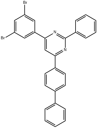 Pyrimidine, 4-[1,1'-biphenyl]-4-yl-6-(3,5-dibromophenyl)-2-phenyl- Structure