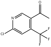 1-(6-Chloro-4-(trifluoromethyl)pyridin-3-yl)ethanone Structure