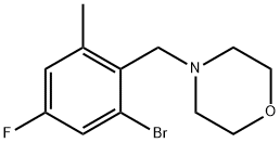 4-(2-Bromo-4-fluoro-6-methylbenzyl)morpholine Structure