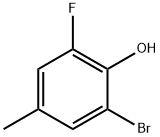 2-Bromo-6-fluoro-4-methylphenol 구조식 이미지