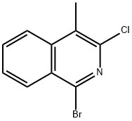 1-bromo-3-chloro-4-methylisoquinoline 구조식 이미지