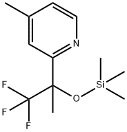 4-methyl-2-(2,2,2-trifluoro-1-methyl-1-trimethylsilanyloxy-ethyl)pyridine 구조식 이미지