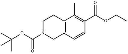 2-tert-butyl 6-ethyl 5-methyl-3,4-dihydroisoquinoline-2,6(1H)-dicarboxylate 구조식 이미지