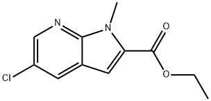 Ethyl 5-chloro-1-methyl-1H-pyrrolo[2,3-b]pyridine-2-carboxylate Structure