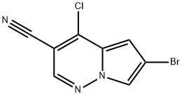 6-bromo-4-chloropyrrolo[1,2-b]pyridazine-3-carbonitrile 구조식 이미지