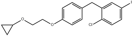 1-chloro-2-(4-(2-cyclopropoxyethoxy)benzyl)-4-iodobenzene Structure