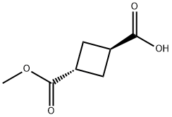 trans-1,3-Cyclobutanedicarboxylic acid 1-methyl ester 구조식 이미지