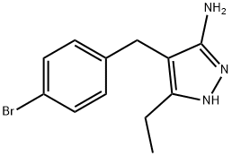 4-(4-bromobenzyl)-5-ethyl-1H-pyrazol-3-amine Structure