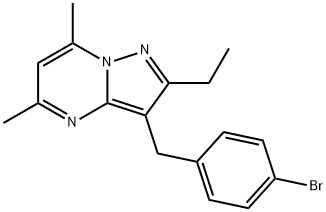 3-(4-bromobenzyl)-2-ethyl-5,7-dimethylpyrazolo[1,5-a]pyrimidine Structure