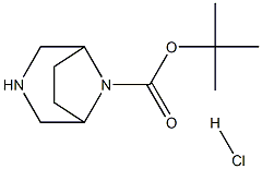 tert-Butyl 3,8-diazabicyclo[3.2.1]octane-8-carboxylate hydrochloride Structure