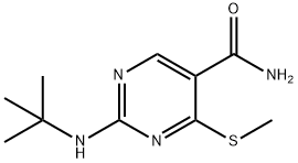 2-(tert-butylamino)-4-(methylthio)pyrimidine-5-carboxamide 구조식 이미지