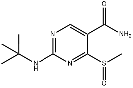 2-(tert-butylamino)-4-(methylsulfinyl)pyrimidine-5-carboxamide Structure