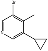3-bromo-5-cyclopropyl-4-methylpyridine 구조식 이미지