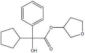tetrahydrofuran-3-yl 2-cyclopentyl-2-hydroxy-2-phenylacetate 구조식 이미지