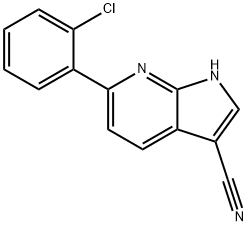 6-(2-Chlorophenyl)-1H-pyrrolo[2,3-b]pyridine-3-carbonitrile Structure