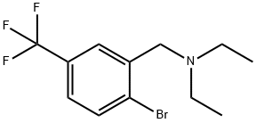 2-Bromo-N,N-diethyl-5-(trifluoromethyl)benzenemethanamine 구조식 이미지