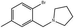 1-[(2-Bromo-5-methylphenyl)methyl]-pyrrolidine 구조식 이미지