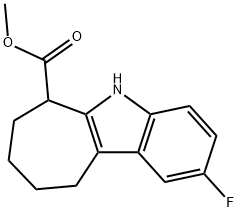 2-Fluoro-5,6,7,8,9,10-hexahydro-cyclohepta[b]indole-6-carboxylic acid methyl ester 구조식 이미지