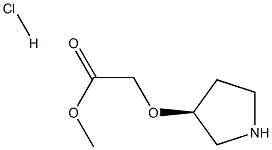 (S)-(Pyrrolidin-3-yloxy)-acetic acid methyl ester hydrochloride Structure