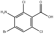 3-amino-4-bromo-2,6-dichlorobenzoic acid 구조식 이미지