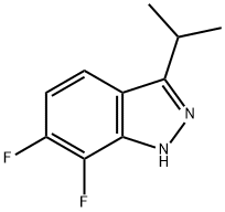 6,7-Difluoro-3-isopropyl-1H-indazole Structure