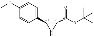 trans-tert-Butyl 3-(4-methoxyphenyl)aziridine-2-carboxylate 구조식 이미지