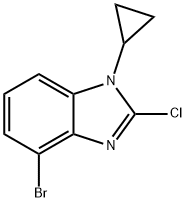 4-bromo-2-chloro-1-cyclopropyl-1H-benzo[d]imidazole 구조식 이미지