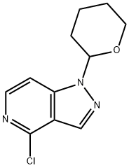 1H-Pyrazolo[4,3-c]pyridine,4-chloro-1-(tetrahydro-2H-pyran-2-yl) Structure