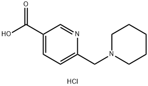 6-((piperidin-1-yl)methyl)pyridine-3-carboxylic acid hydrochloride Structure