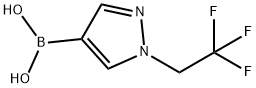 1-(2,2,2-Trifluoroethyl)-1H-pyrazol-4-yl-4-boronic acid 구조식 이미지