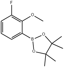 2-(3-Fluoro-2-methoxyphenyl)-4,4,5,5-tetramethyl-1,3,2-dioxaborolane 구조식 이미지