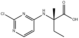 (R)-2-((2-chloropyrimidin-4-yl)amino)-2-methylbutanoicacid Structure