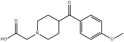 4-(4-methoxybenzoyl)-1-Piperidineacetic acid Structure