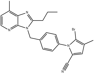 5-Bromo-4-methyl-1-(4-((7-methyl-2-propyl-3H-imidazo[4,5-b]pyridin-3-yl)methyl)phenyl)-1H-pyrrole-2-carbonitrile Structure