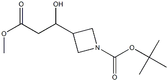 tert-butyl 3-(1-hydroxy-3-methoxy-3-oxopropyl)azetidine-1-carboxylate Structure