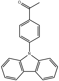 1-(4-(9H-carbazol-9-yl)phenyl)ethanone 구조식 이미지