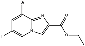 8-Bromo-6-fluoro-imidazo[1,2-a]pyridine-2-carboxylic acid ethyl ester 구조식 이미지