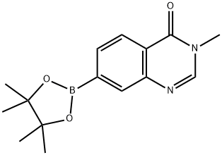 3-Methyl-7-(4,4,5,5-tetramethyl-[1,3,2]dioxaborolan-2-yl)-3H-quinazolin-4-one Structure