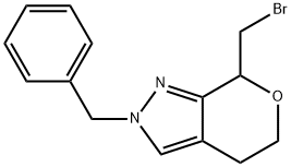 2-Benzyl-7-(Bromomethyl)-2,4,5,7-Tetrahydropyrano[3,4-C]Pyrazole Structure