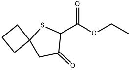 7-oxo-5-Thiaspiro[3.4]octane-6-carboxylic acid ethyl ester 구조식 이미지